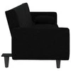 Sofa-lova su pagalvėlėmis, juodos spalvos, audinys