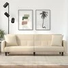 Sofa-lova su pagalvėlėmis, kreminės spalvos, audinys