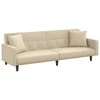 Sofa-lova su pagalvėlėmis, kreminės spalvos, audinys