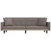 Sofa-lova su pagalvėlėmis, taupe spalvos, audinys