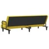 Sofa-lova su porankiais, geltonos spalvos, aksomas