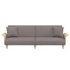 Sofa-lova su porankiais, taupe spalvos, audinys