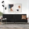 Sofa-lova su puodelių laikikliais, juodos spalvos, aksomas
