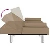 Sofa-lova su puodelių laikikliais, kapučino, dirbtinė oda