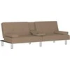Sofa-lova su puodelių laikikliais, kapučino, dirbtinė oda