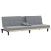 Sofa-lova su puodelių laikikliais, šviesiai pilka, audinys