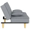 Sofa-lova, šviesiai pilkos spalvos, audinys