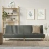 Sofa-lova, tamsiai pilkos spalvos, audinys