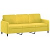Sofa Sofos komplektas, 2 dalių, geltonos spalvos, aksomas