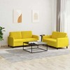 Sofa Sofos komplektas, 2 dalių, geltonos spalvos, aksomas