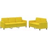 Sofa Sofos komplektas, 2 dalių, geltonos spalvos, aksomas