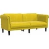 Sofa Sofos komplektas, 2 dalių, geltonos spalvos, aksomas