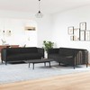 Sofa Sofos komplektas, 2 dalių, juodos spalvos, audinys