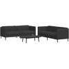 Sofa Sofos komplektas, 2 dalių, juodos spalvos, audinys