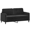 Sofa Sofos komplektas, 2 dalių, juodos spalvos, aksomas