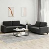 Sofa Sofos komplektas, 2 dalių, juodos spalvos, audinys