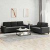 Sofa Sofos komplektas, 2 dalių, juodos spalvos, audinys