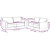 Sofa Sofos komplektas, 2 dalių, juodos spalvos, dirbtinė oda