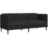 Sofa Sofos komplektas, 2 dalių, juodos spalvos, audinys