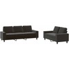 Sofa Sofos komplektas, 2 dalių, juodos spalvos, audinys