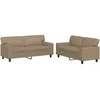 Sofa Sofos komplektas, 2 dalių, kapučino spalvos, dirbtinė oda