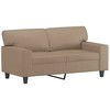 Sofa Sofos komplektas, 2 dalių, kapučino spalvos, dirbtinė oda