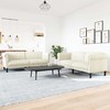 Sofa Sofos komplektas, 2 dalių, kreminės spalvos, aksomas