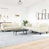 Sofa Sofos komplektas, 2 dalių, kreminės spalvos, aksomas