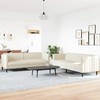 Sofa Sofos komplektas, 2 dalių, kreminės spalvos, audinys