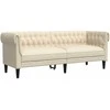 Sofa Sofos komplektas, 2 dalių, kreminės spalvos, audinys