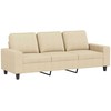 Sofa Sofos komplektas, 2 dalių, kreminės spalvos, audinys