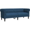 Sofa Sofos komplektas, 2 dalių, mėlynos spalvos, audinys