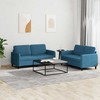 Sofa Sofos komplektas, 2 dalių, mėlynos spalvos, aksomas