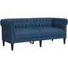 Sofa Sofos komplektas, 2 dalių, mėlynos spalvos, audinys