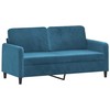 Sofa Sofos komplektas, 2 dalių, mėlynos spalvos, aksomas