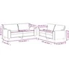 Sofa Sofos komplektas, 2 dalių, pilkos spalvos, dirbtinė oda