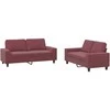 Sofa Sofos komplektas, 2 dalių, raudonojo vyno spalvos, audinys