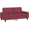 Sofa Sofos komplektas, 2 dalių, raudonojo vyno spalvos, audinys