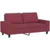 Sofa Sofos komplektas, 2 dalių, raudonojo vyno spalvos, audinys