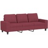 Sofa Sofos komplektas, 2 dalių, raudonojo vyno spalvos, audinys