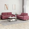 Sofa Sofos komplektas, 2 dalių, raudonojo vyno spalvos, audinys