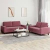Sofa Sofos komplektas, 2 dalių, raudonojo vyno spalvos, audinys