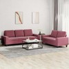 Sofa Sofos komplektas, 2 dalių, raudonojo vyno spalvos, audinys