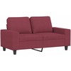 Sofa Sofos komplektas, 2 dalių, raudonojo vyno spalvos, audinys