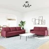 Sofa Sofos komplektas, 2 dalių, raudonojo vyno spalvos, audinys