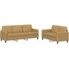 Sofa Sofos komplektas, 2 dalių, rudos spalvos, aksomas