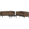 Sofa Sofos komplektas, 2 dalių, rudos spalvos, audinys