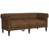 Sofa Sofos komplektas, 2 dalių, rudos spalvos, audinys
