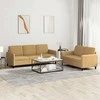 Sofa Sofos komplektas, 2 dalių, rudos spalvos, aksomas