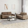 Sofa Sofos komplektas, 2 dalių, rudos spalvos, audinys